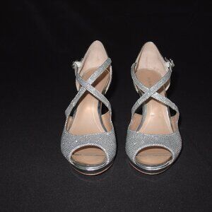 Elegant Silver High Heels Size 6